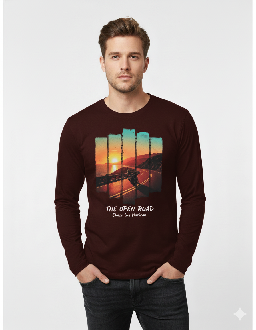The Open Road Men's Full Sleeve Bike T-Shirt