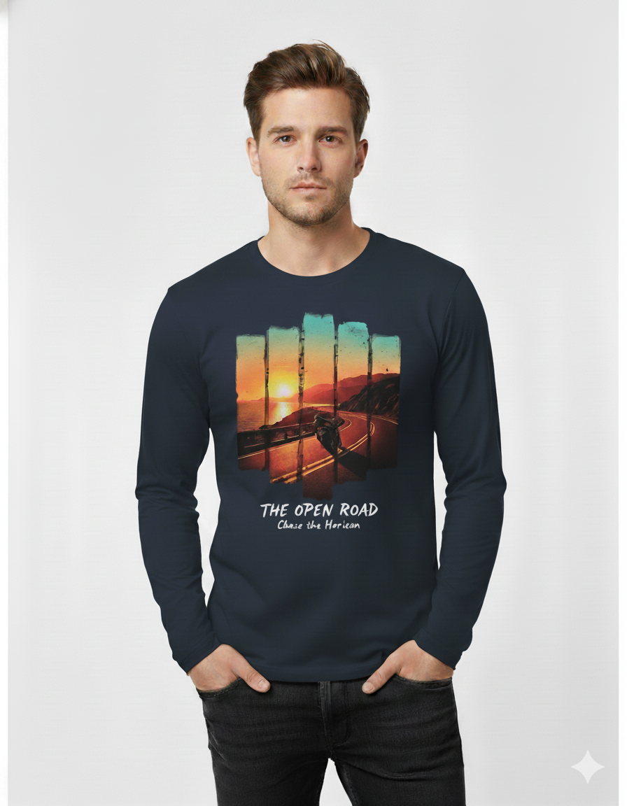 The Open Road Men's Full Sleeve Bike T-Shirt