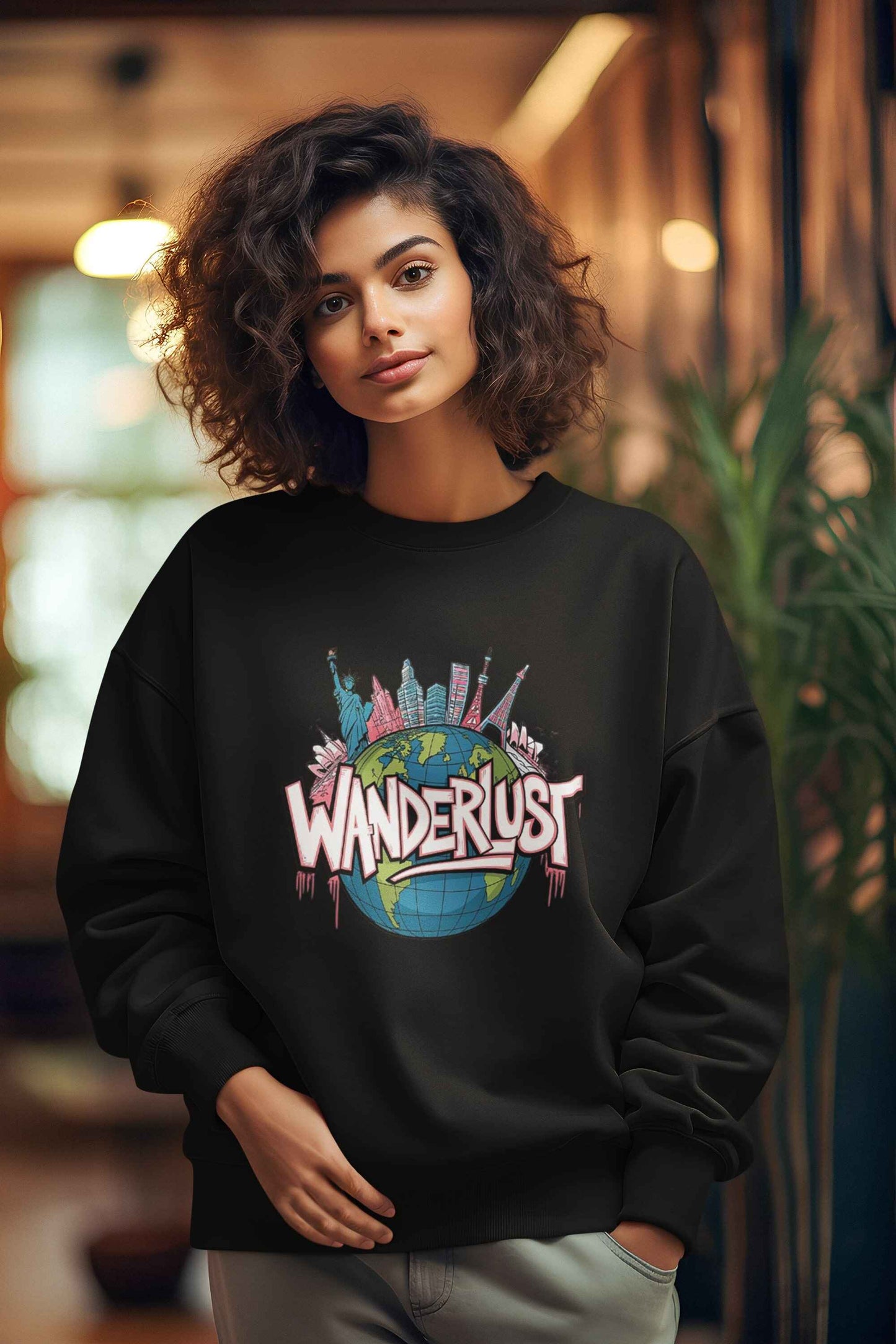 Wanderlust Unisex Round Neck Sweatshirt