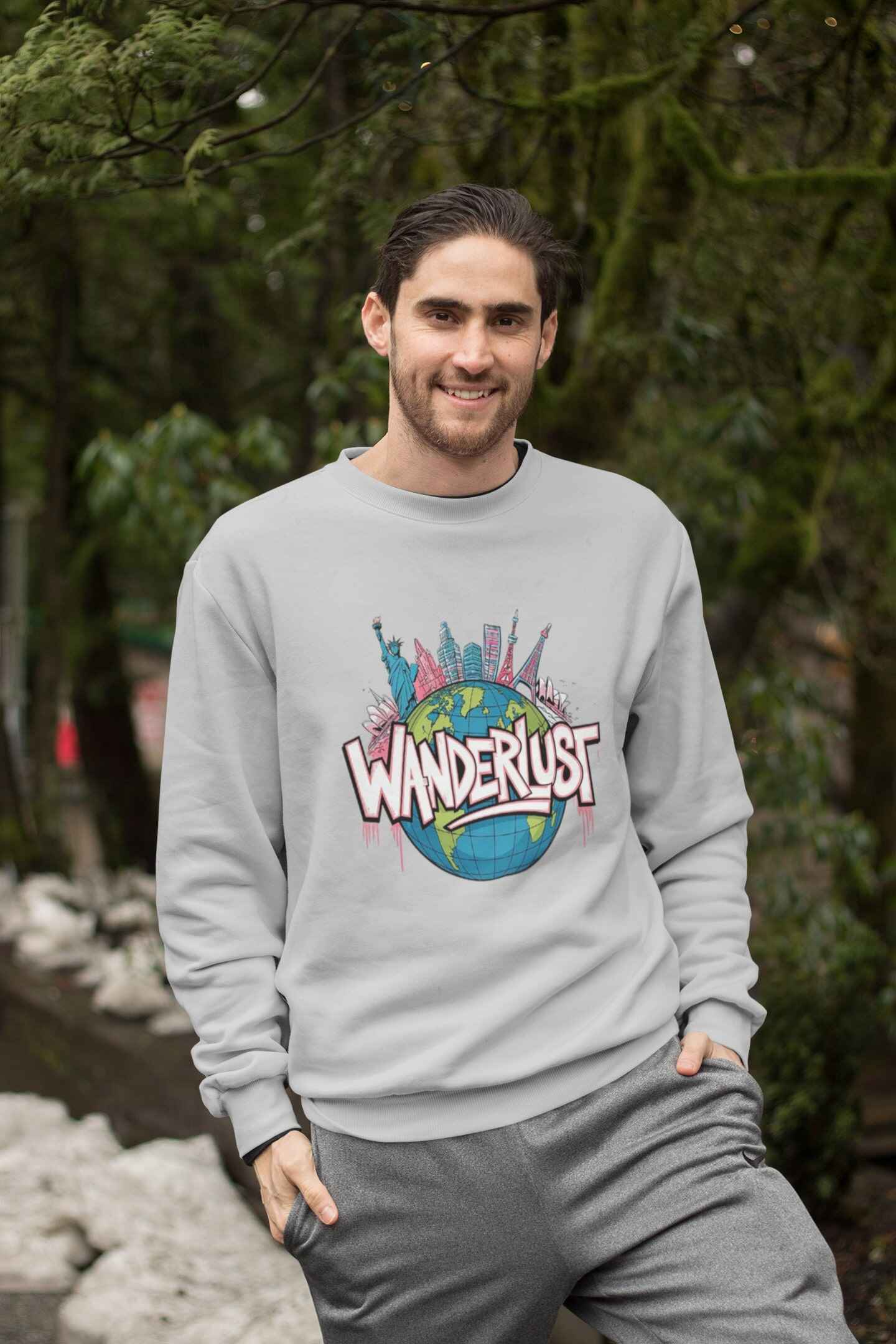 Wanderlust Unisex Round Neck Sweatshirt