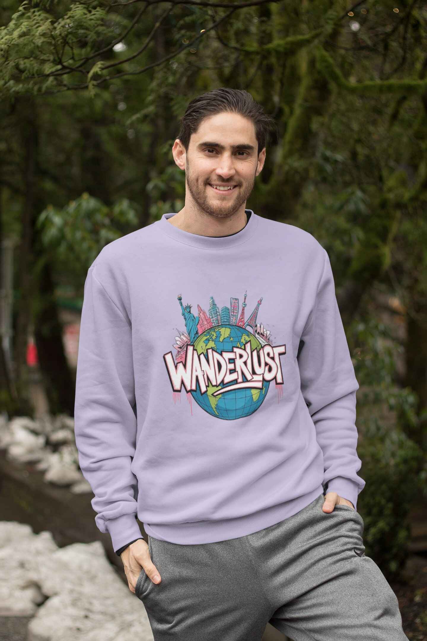 Wanderlust Unisex Round Neck Sweatshirt