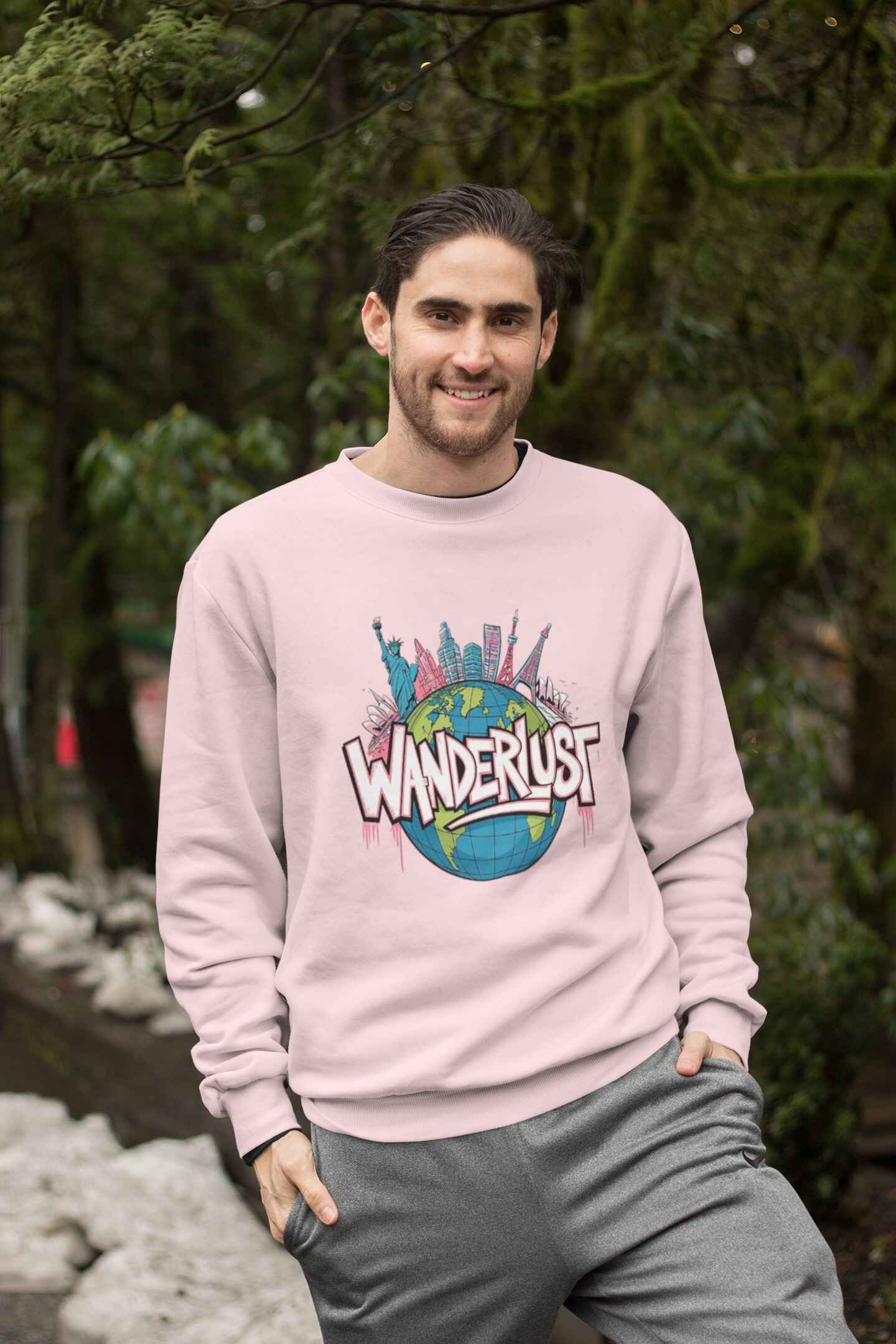 Wanderlust Unisex Round Neck Sweatshirt