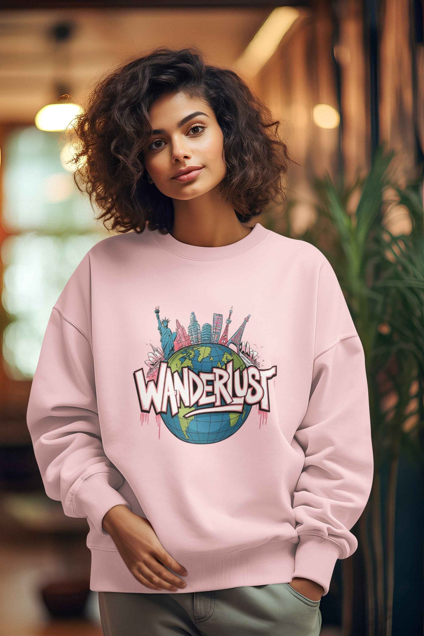 Wanderlust Unisex Round Neck Sweatshirt