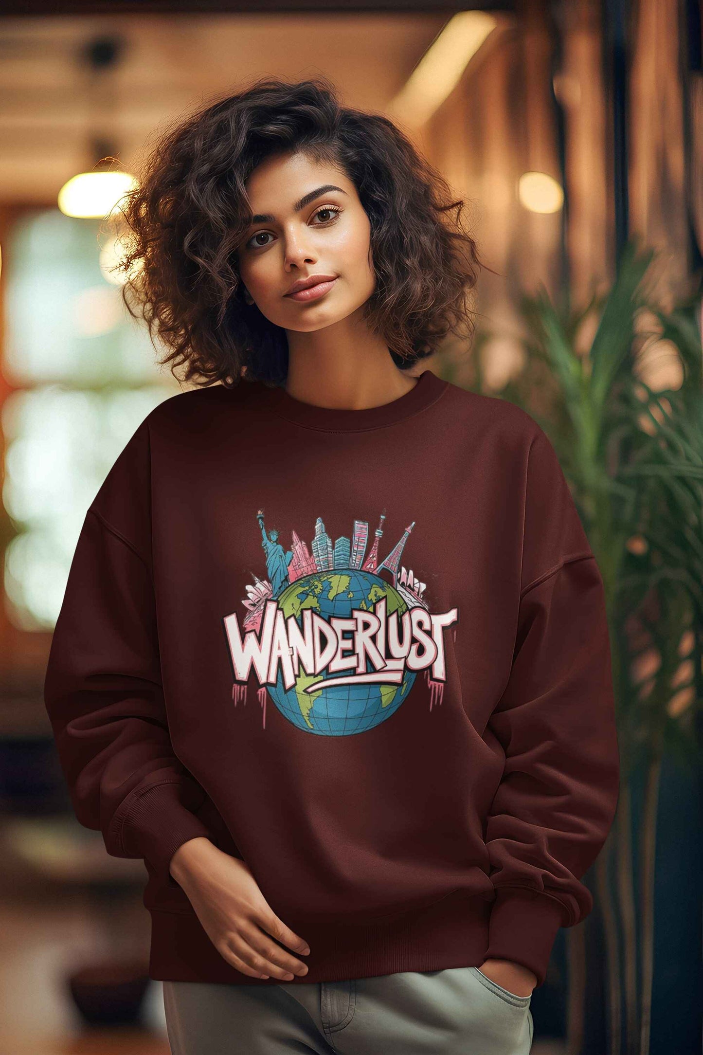 Wanderlust Unisex Round Neck Sweatshirt