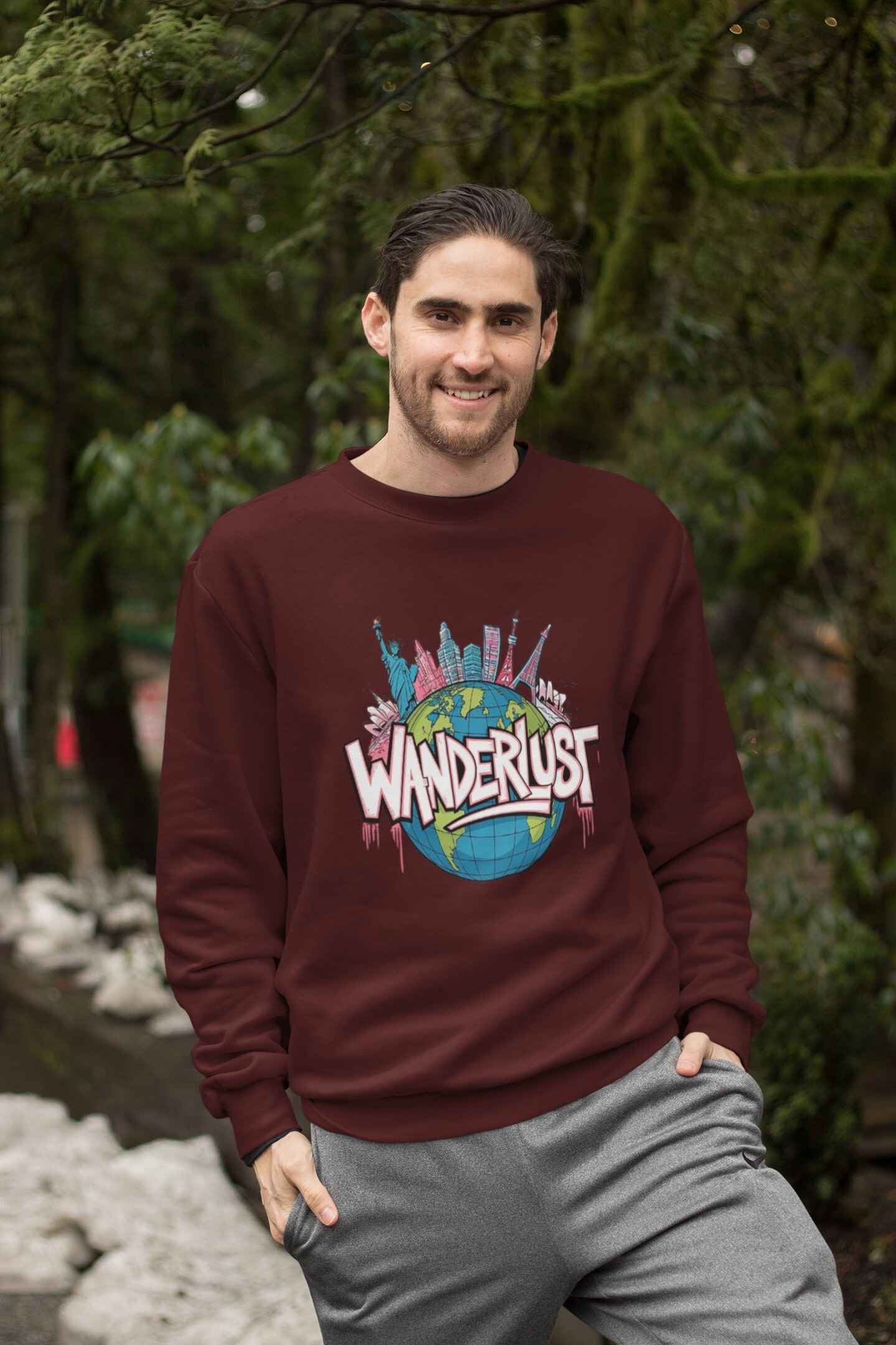 Wanderlust Unisex Round Neck Sweatshirt