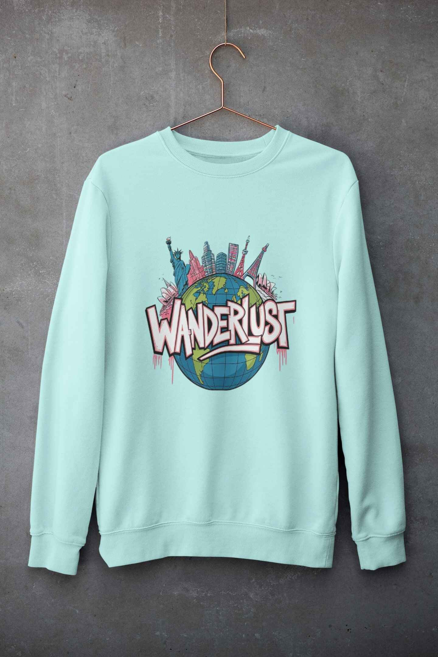 Wanderlust Unisex Round Neck Sweatshirt