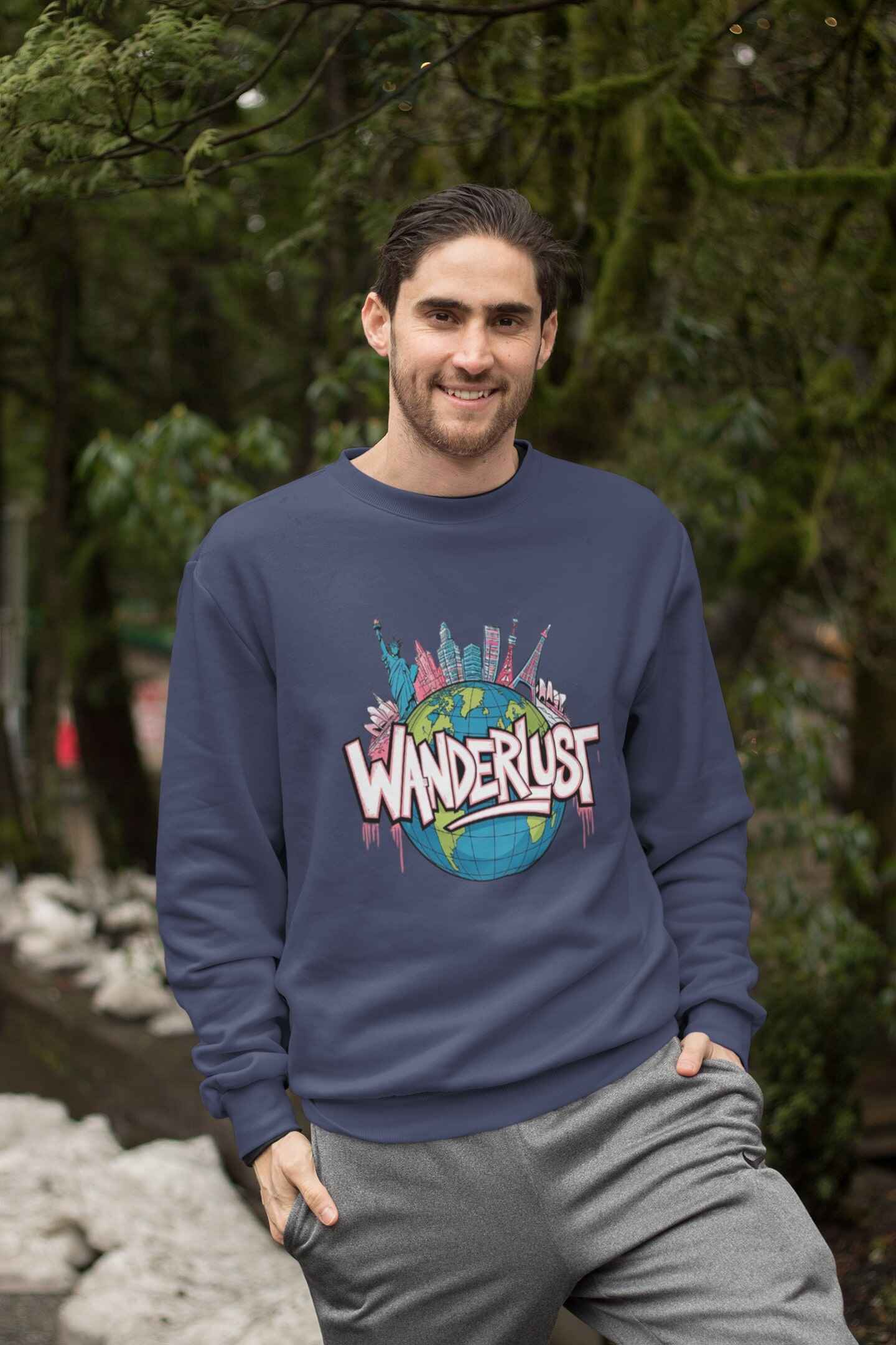 Wanderlust Unisex Round Neck Sweatshirt