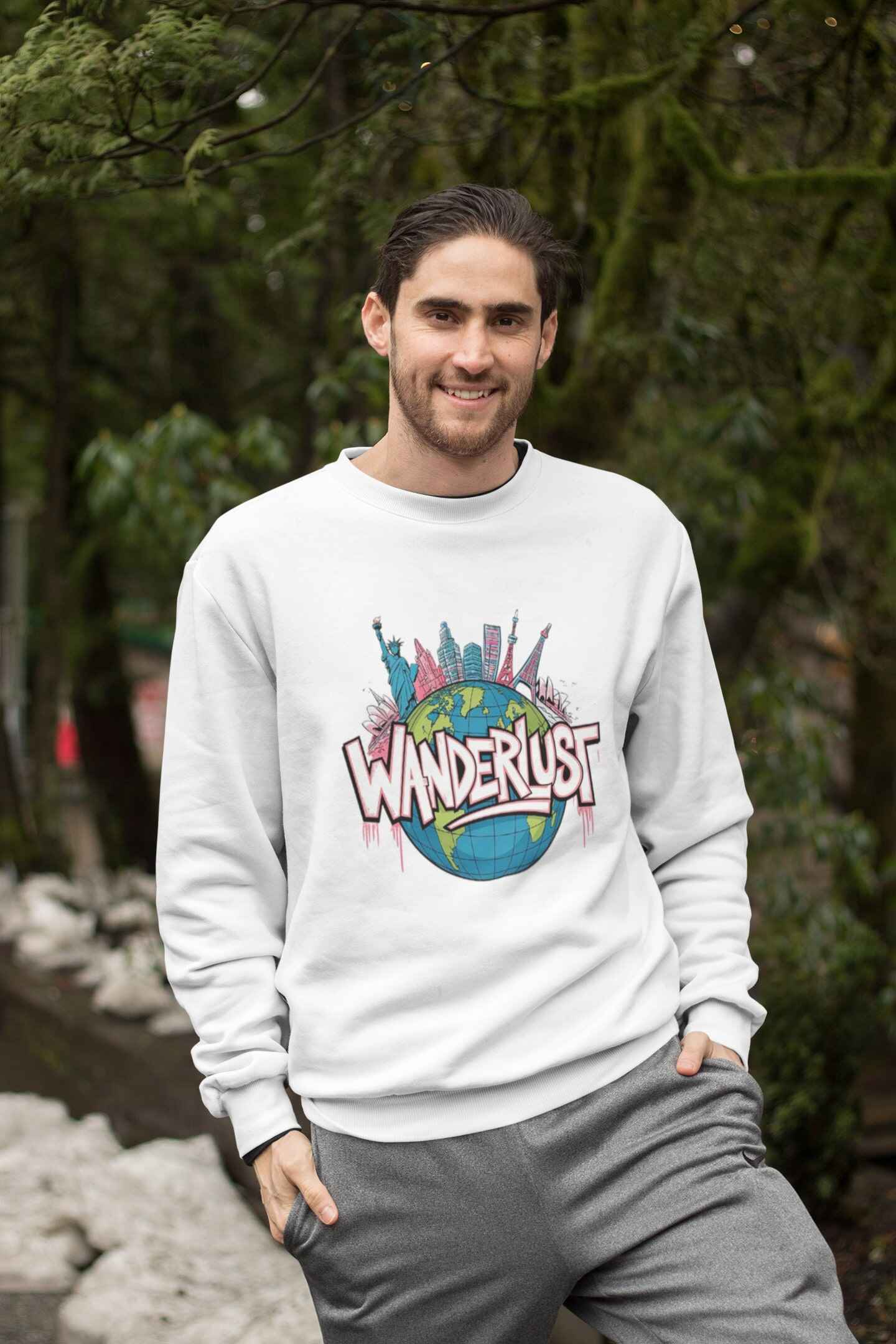 Wanderlust Unisex Round Neck Sweatshirt