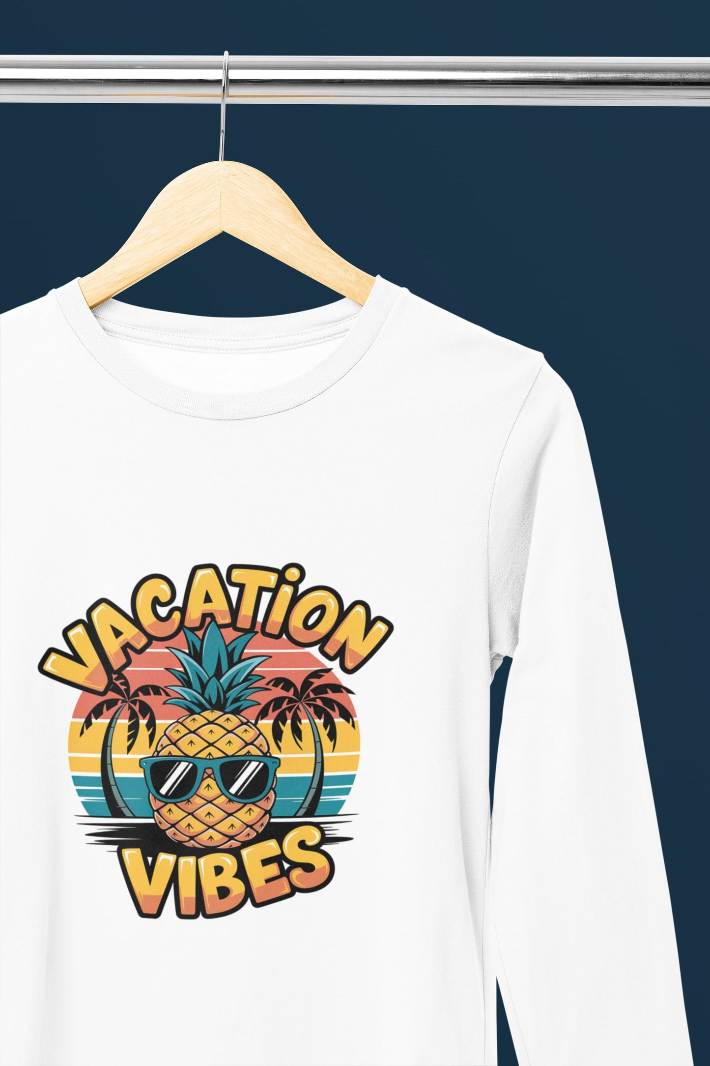 Vacation Vibes Round Neck Full Sleeve T-shirt