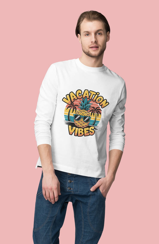 Vacation Vibes Round Neck Full Sleeve T-shirt