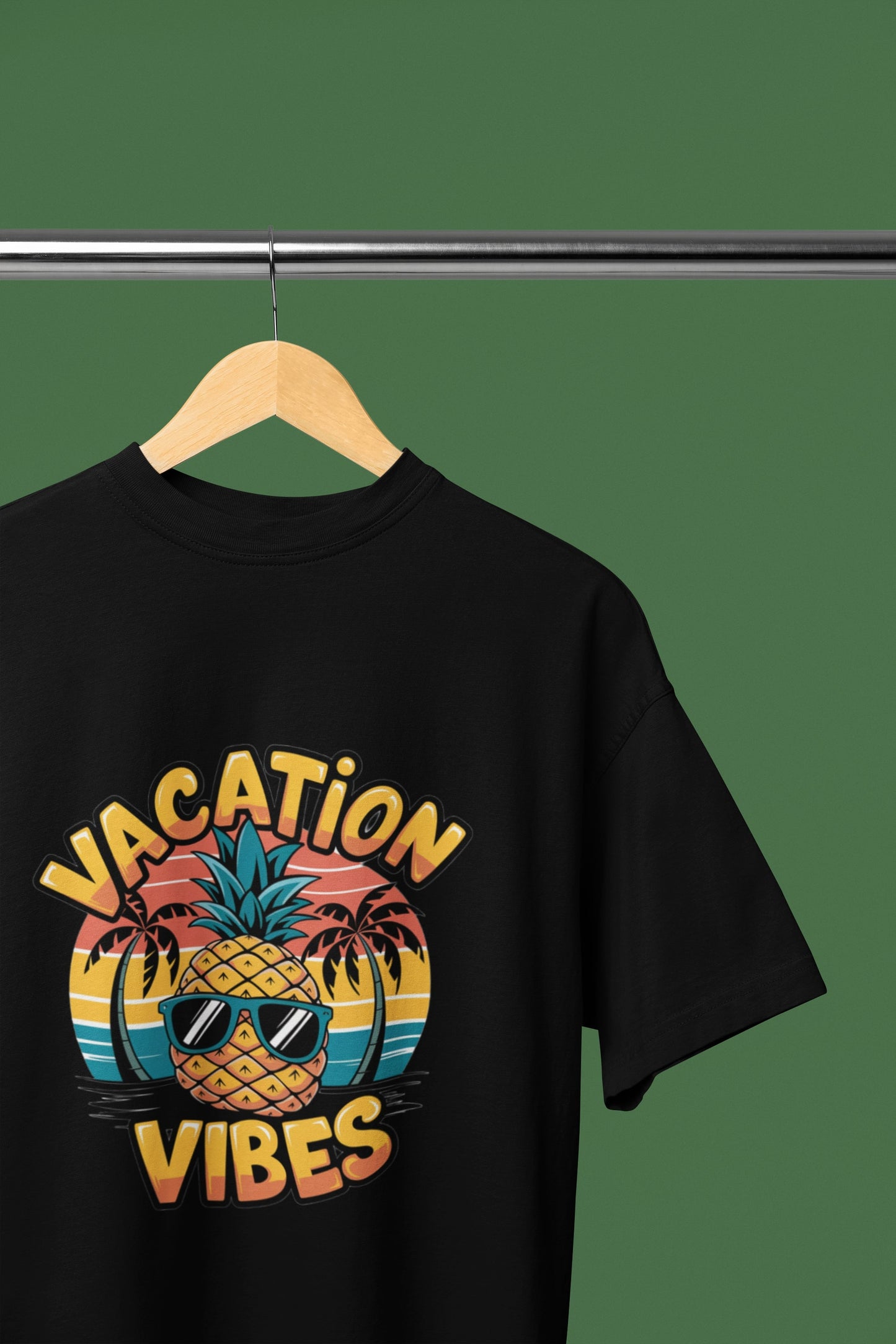 Vacation Vibes Round Neck Half Sleeve T-shirt