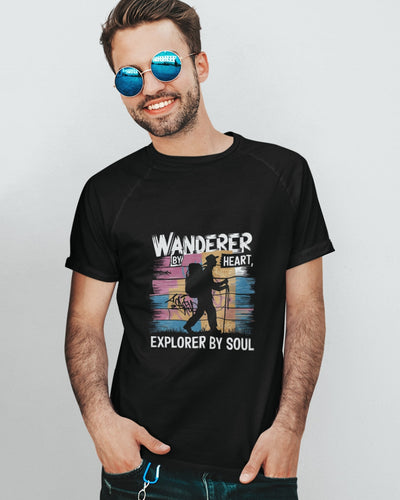 Wanderer by Heart Explorer By Soul Classic Round Neck T-shirt