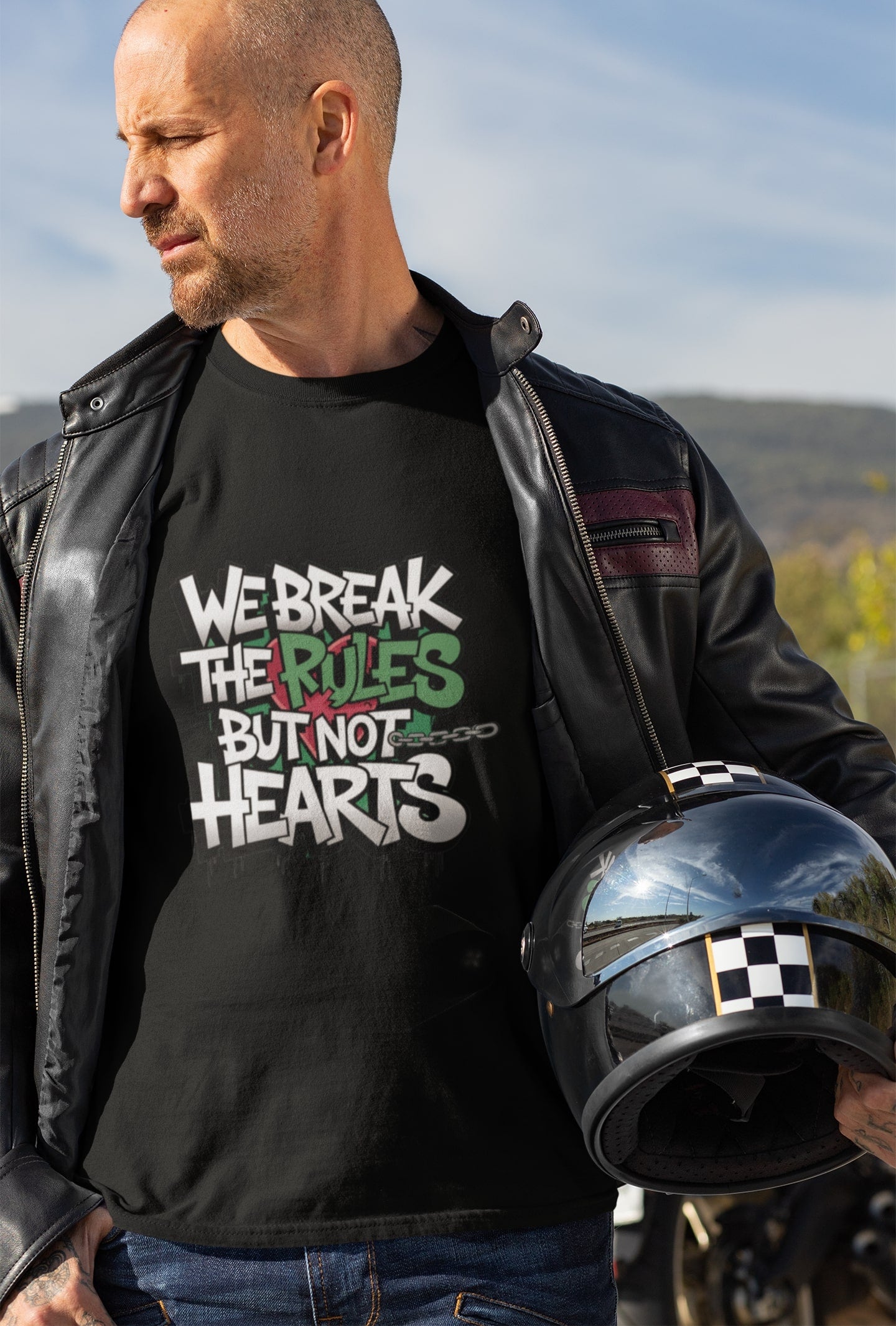 We Break Rules Not Hearts Classic Round Neck Full Sleeve T-shirt