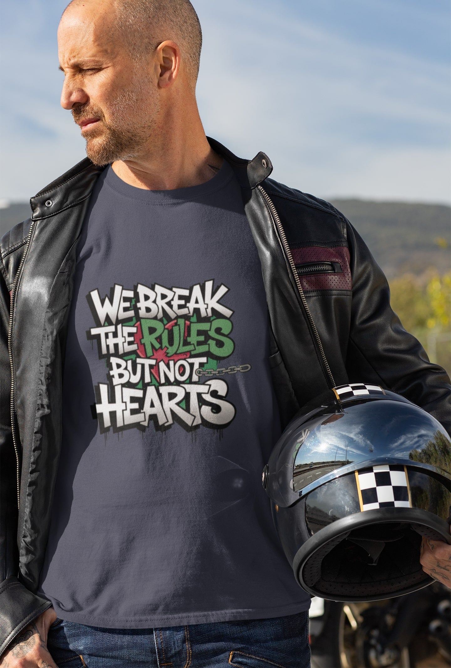 We Break Rules Not Hearts Classic Round Neck Full Sleeve T-shirt
