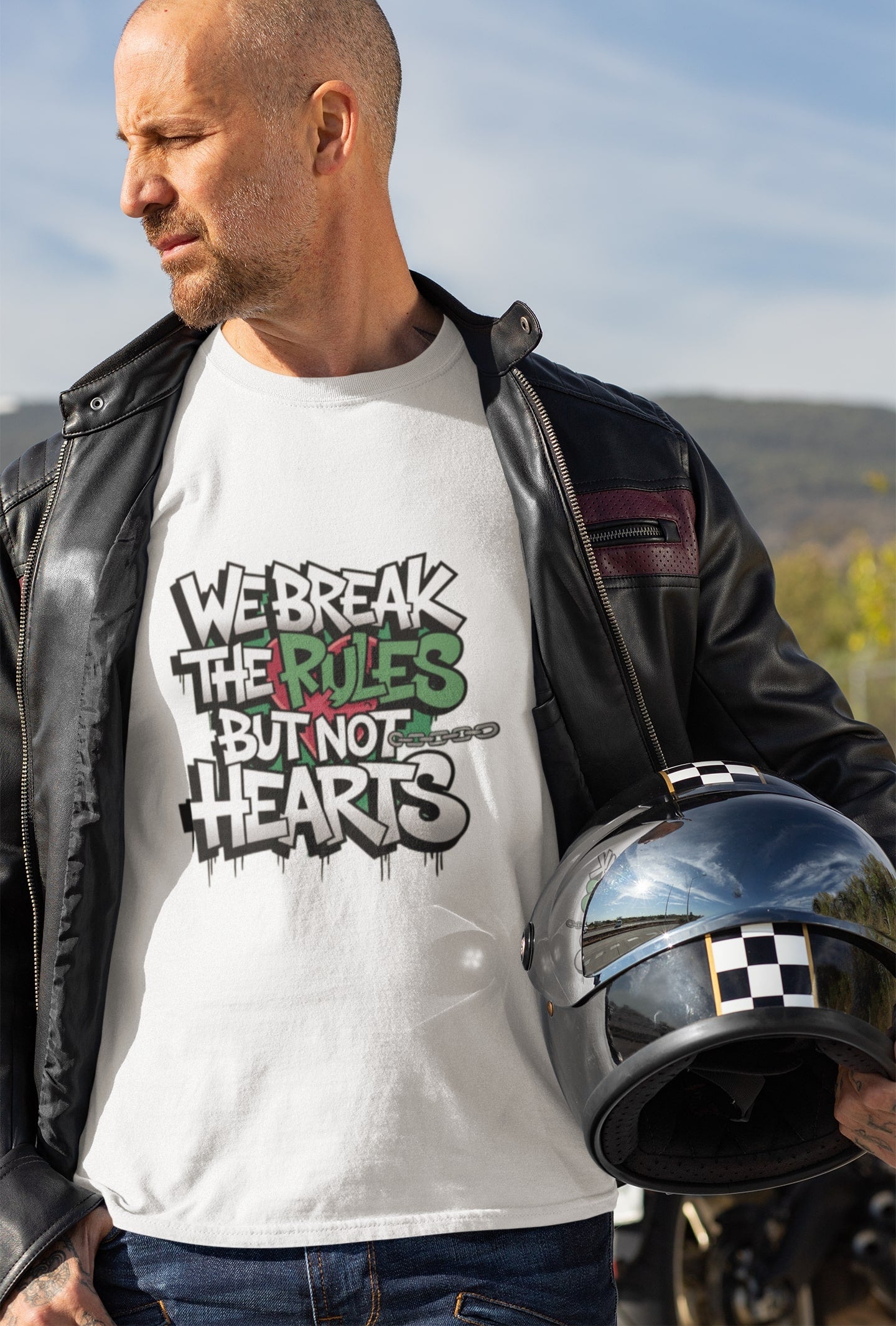 We Break Rules Not Hearts Classic Round Neck Full Sleeve T-shirt
