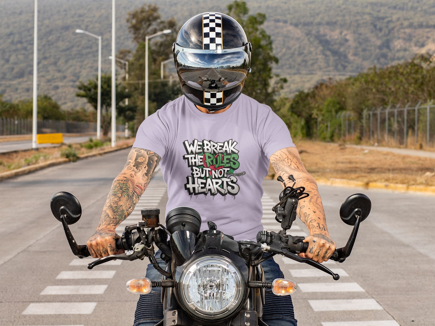 We Break the Rules Not Hearts Classic Round Neck Half Sleeve T-shirt