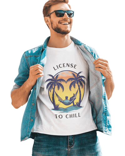 License to Chill Round Neck Full Sleeve T-shirt for Men
