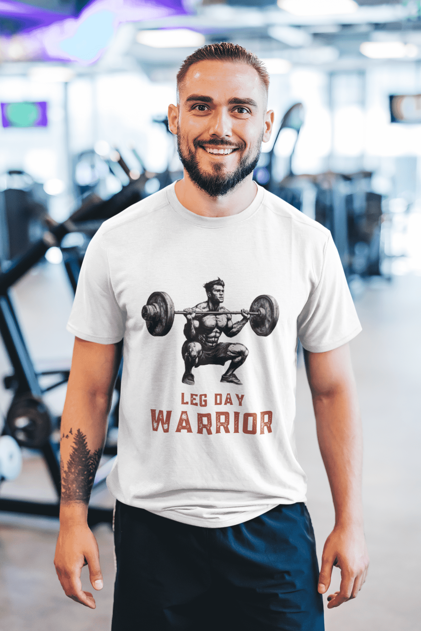 Leg Day Warrior Round neck Gym T-shirt for Men