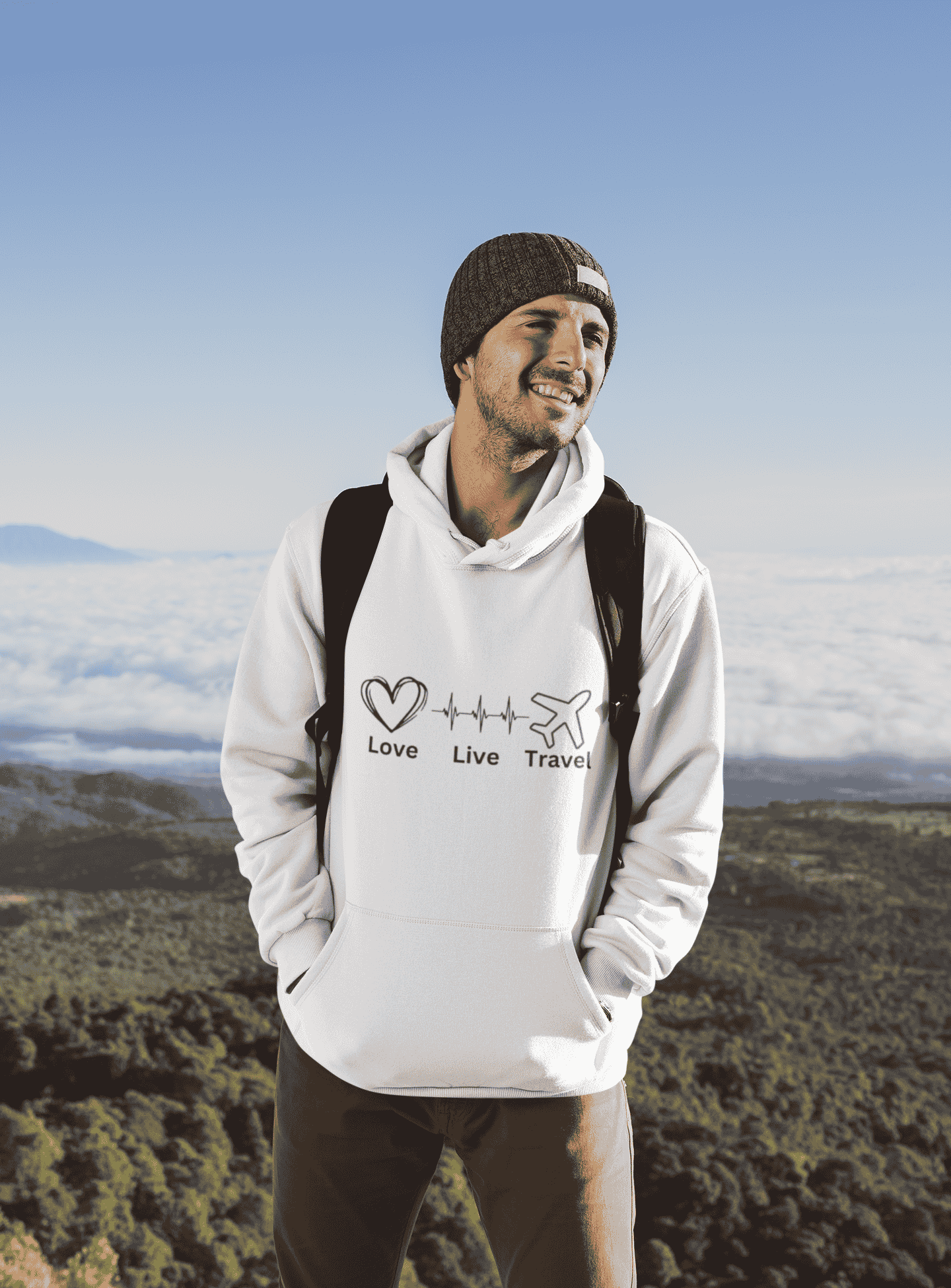 Love Live Travel Unisex Hooded Sweatshirt