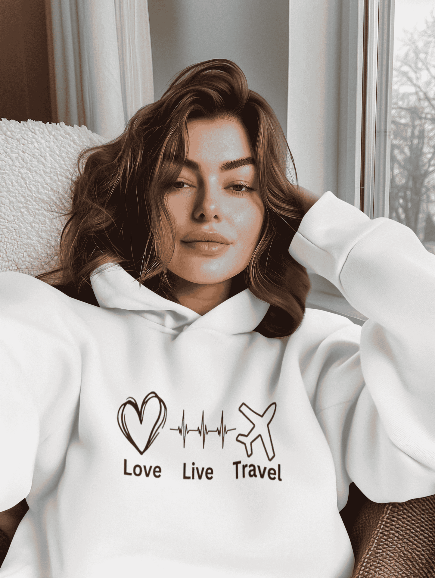 Love Live Travel Unisex Hooded Sweatshirt