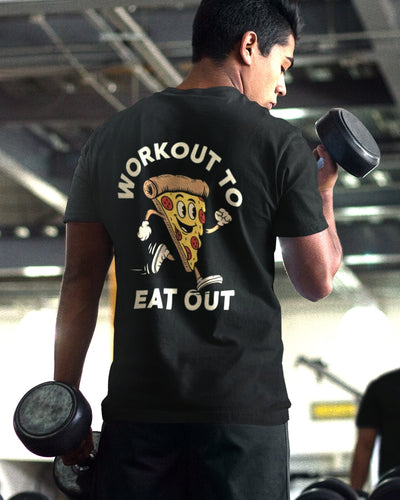 Workout to Eat Out Playful Gym T-shirt