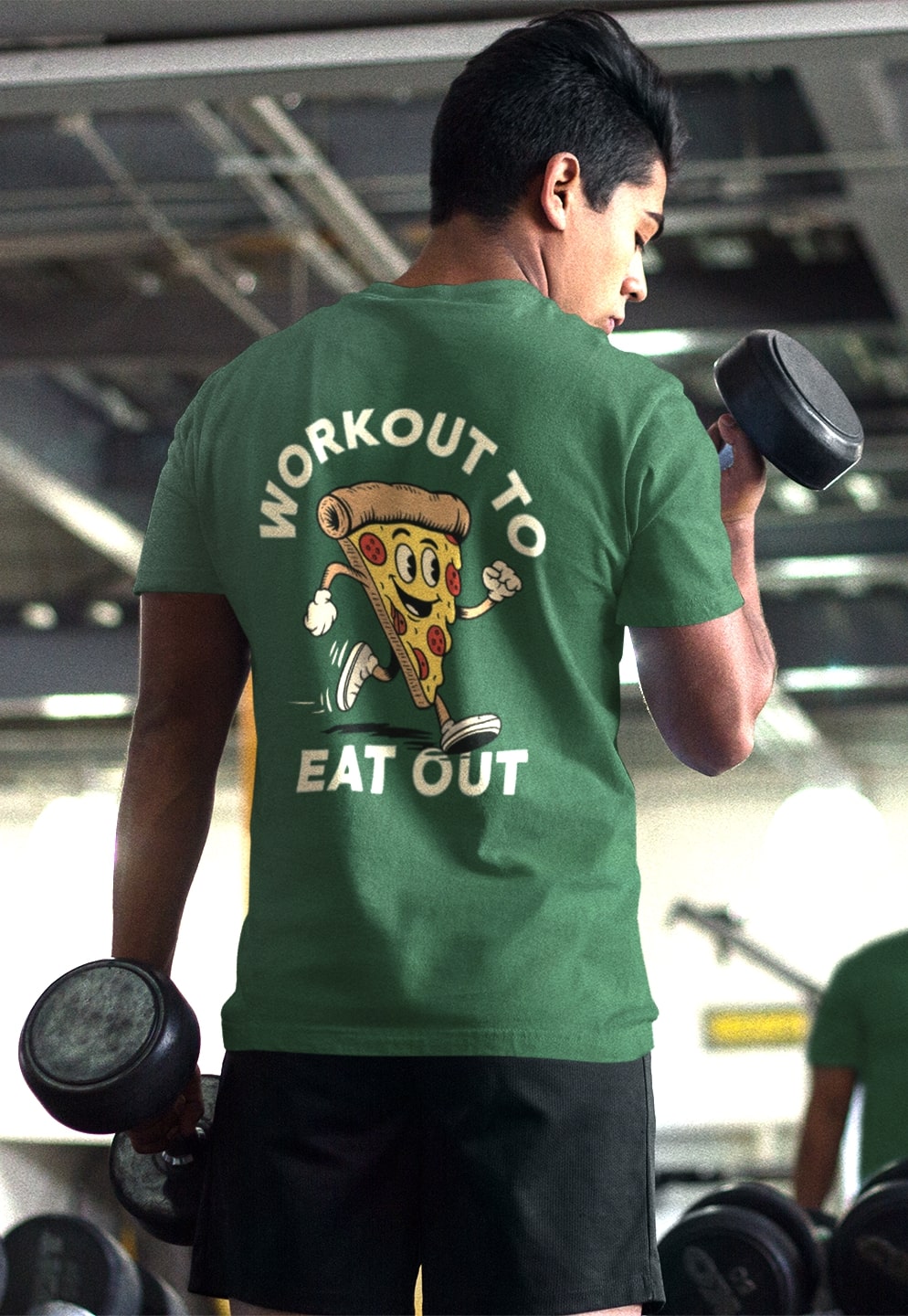 Workout to Eat Out Playful Gym T-shirt