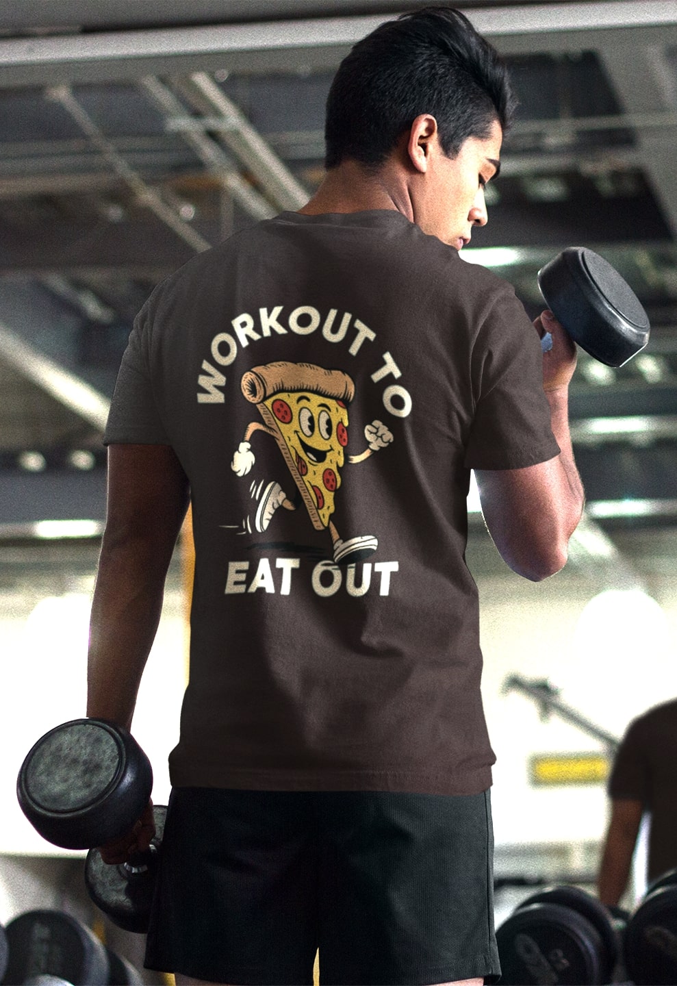 Workout to Eat Out Playful Gym T-shirt