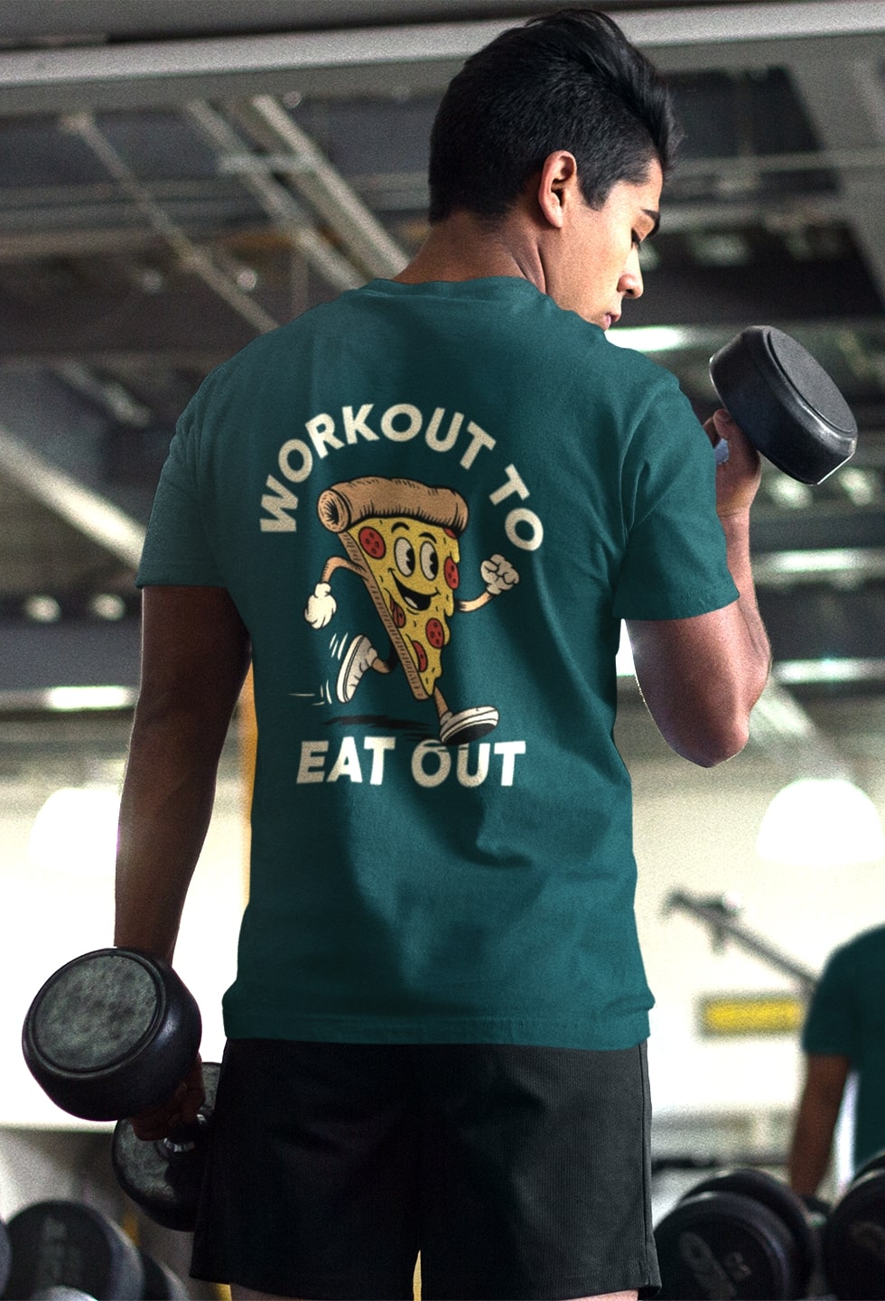 Workout to Eat Out Playful Gym T-shirt