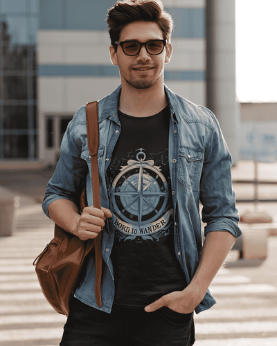 Born to Wander Classic Round Neck T-shirt for Men