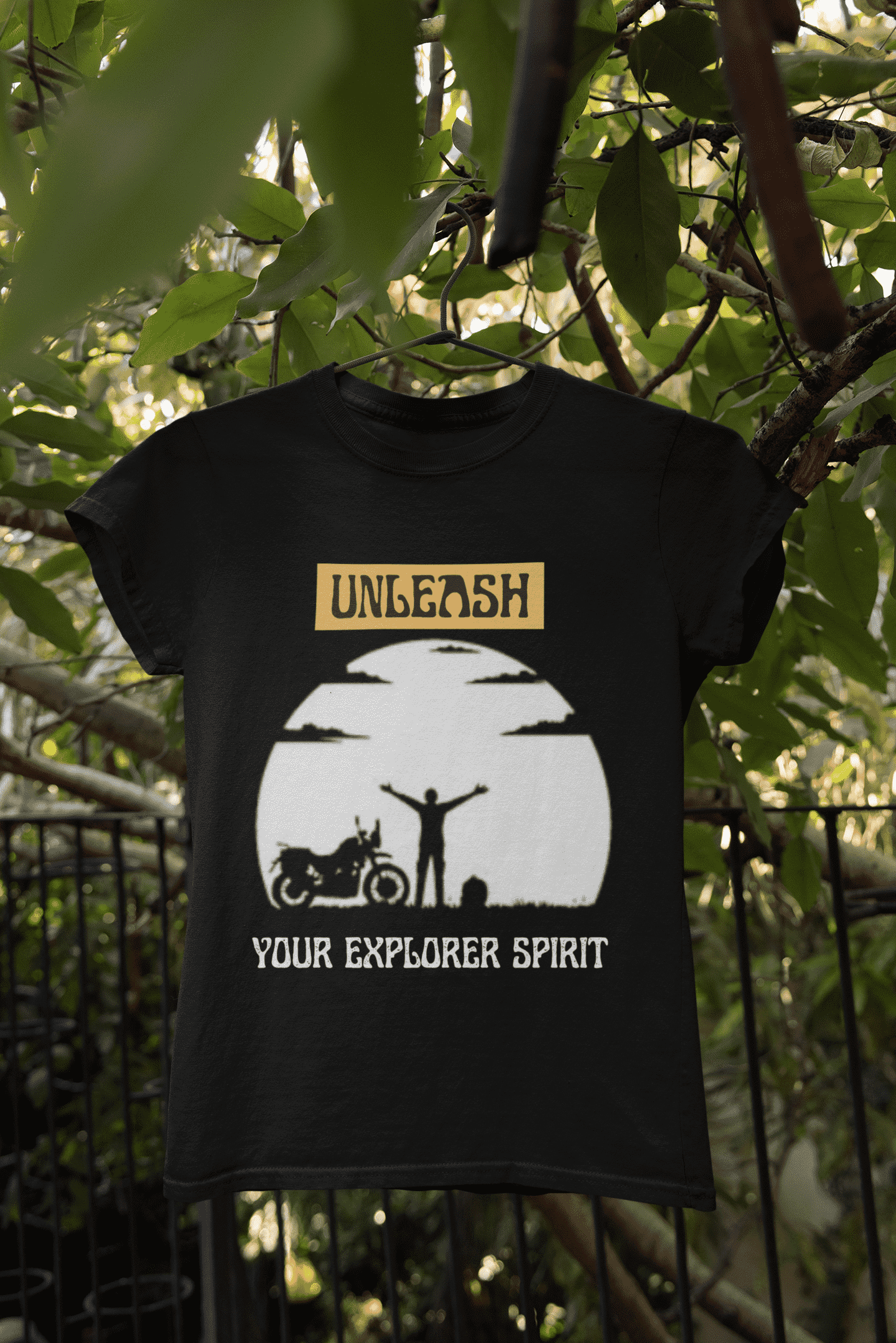 Unleash your Explorer Spirit Round Neck Bike T-shirt for Men