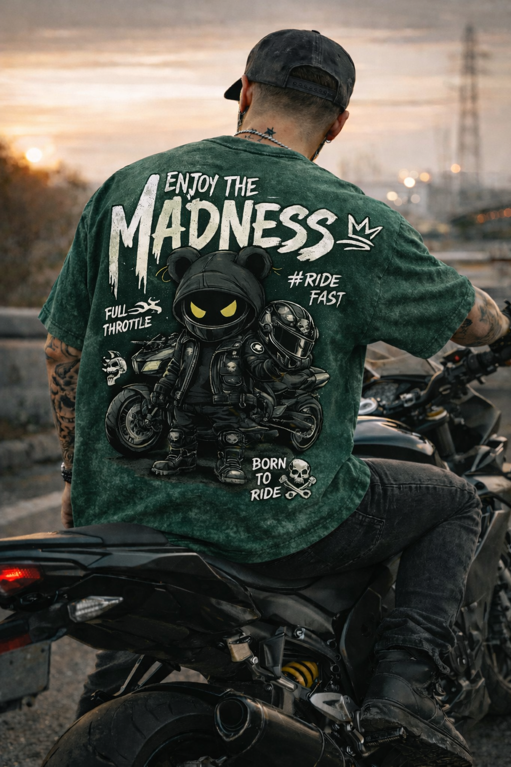Enjoy the Madness Unisex Acid Washed Oversized Tee