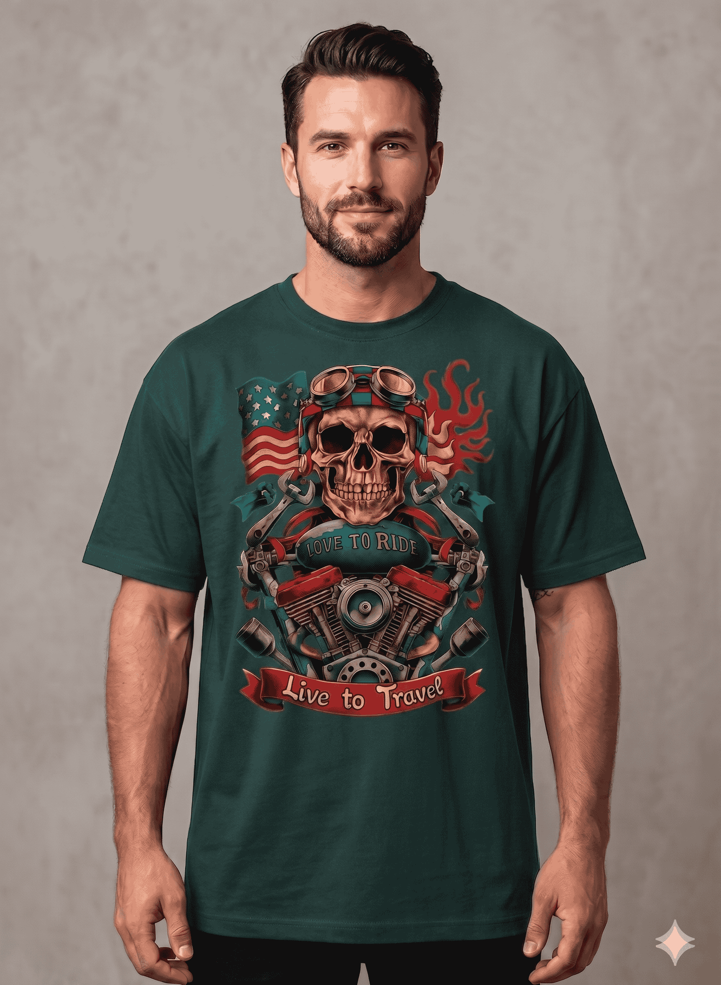 Love to Ride Live to Travel Unisex Oversized Classic T-Shirt