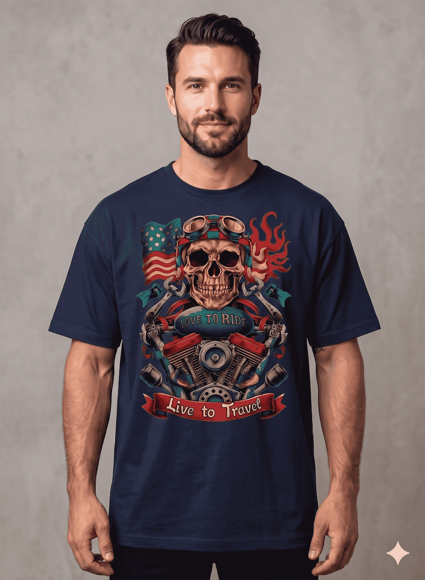 Love to Ride Live to Travel Unisex Oversized Classic T-Shirt