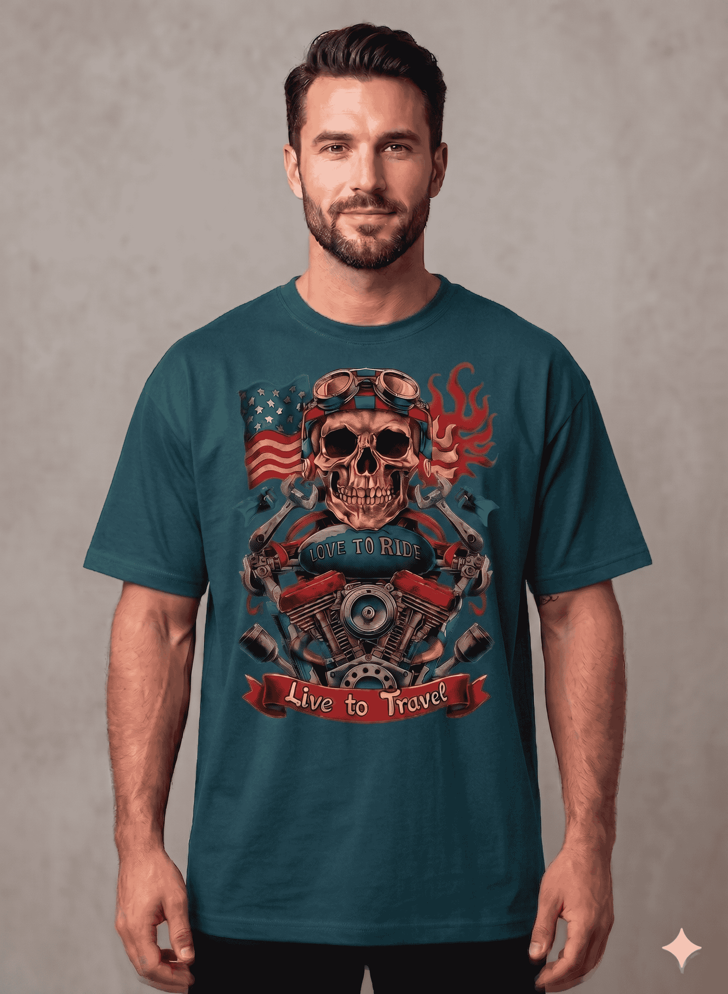 Love to Ride Live to Travel Unisex Oversized Classic T-Shirt