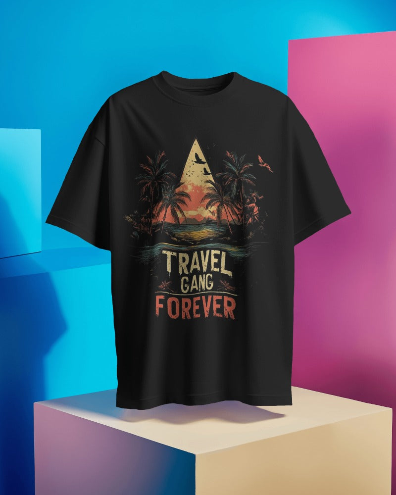 Travel Gang Forever Round Neck T-shirt for Men