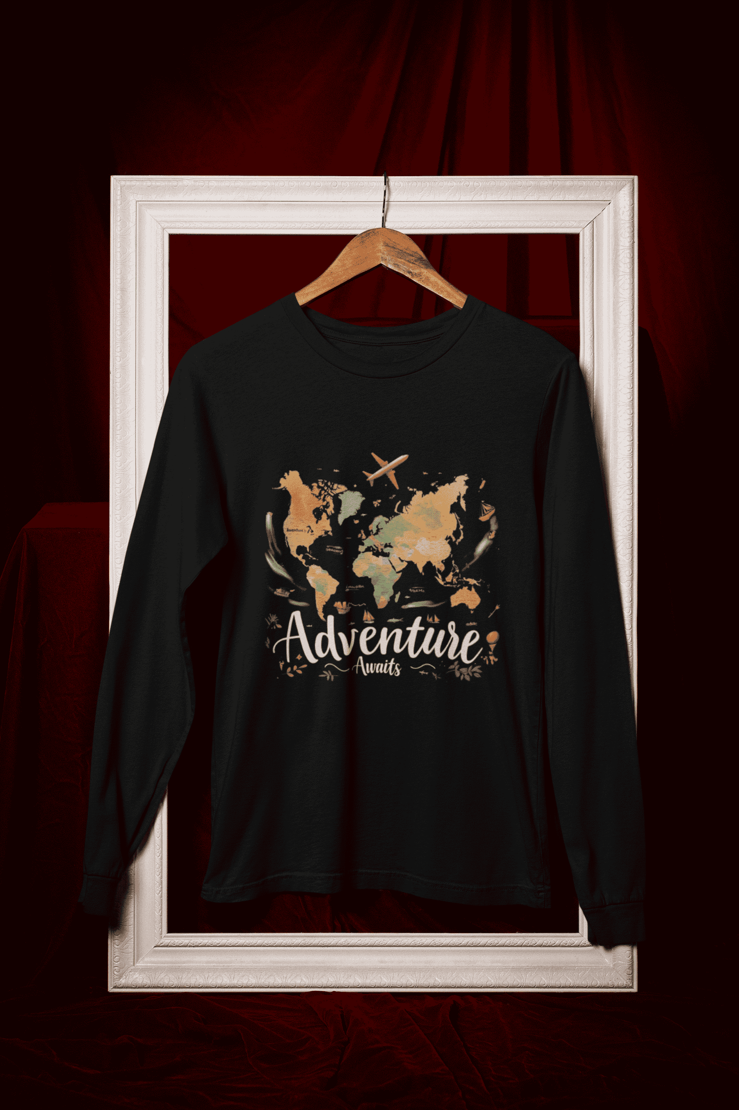 Adventure Awaits Round Neck Full Sleeve T-shirt for Men