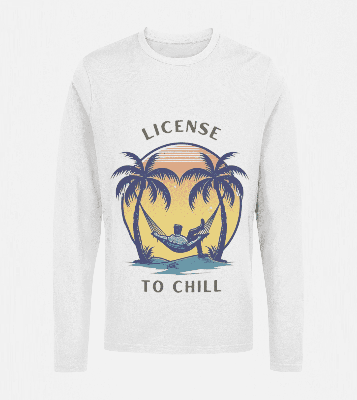 License to Chill Round Neck Full Sleeve T-shirt for Men