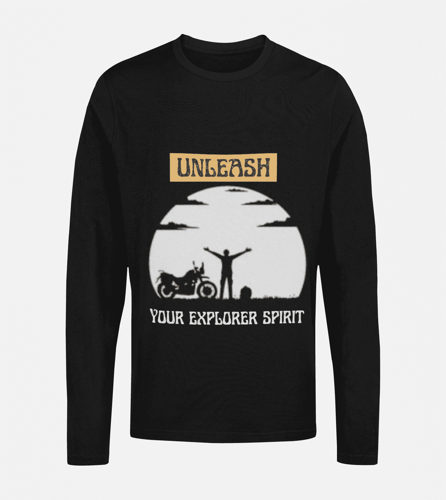 Unleash your Explorer Spirit Round Neck Full Sleeve Bike T-shirt for Men