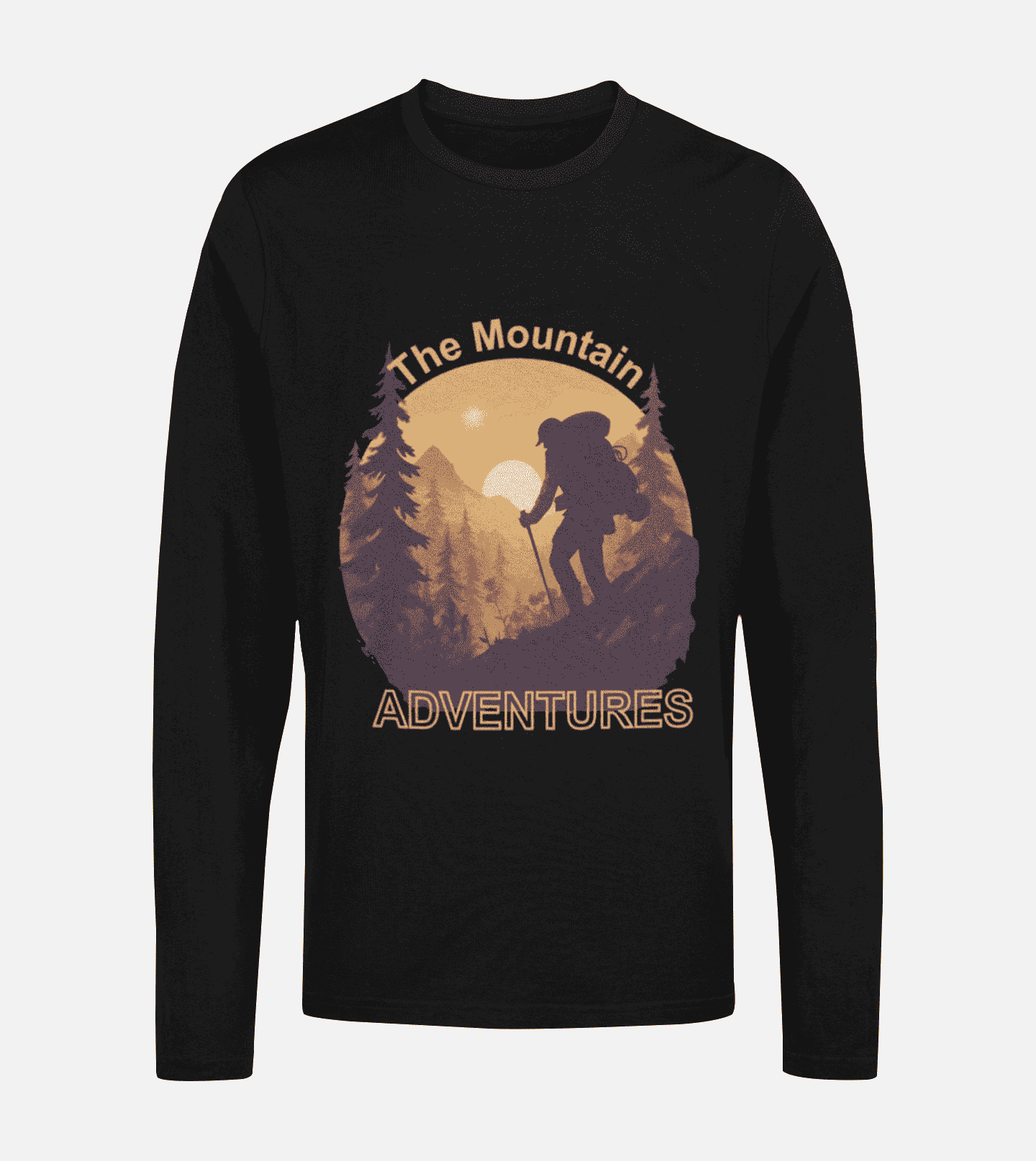 The Mountain Adventures Round Neck Full Sleeve T-shirt for Men