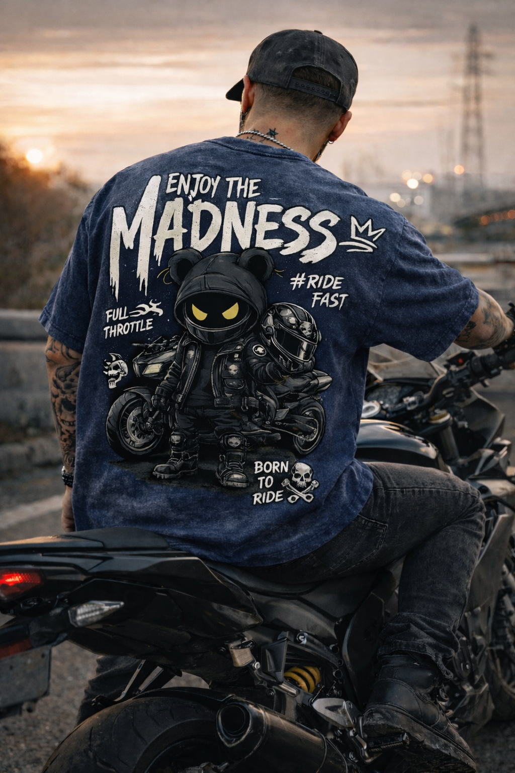 Enjoy the Madness Unisex Acid Washed Oversized Tee