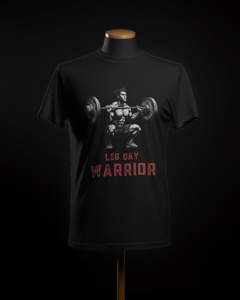 Leg Day Warrior Round neck Gym T-shirt for Men